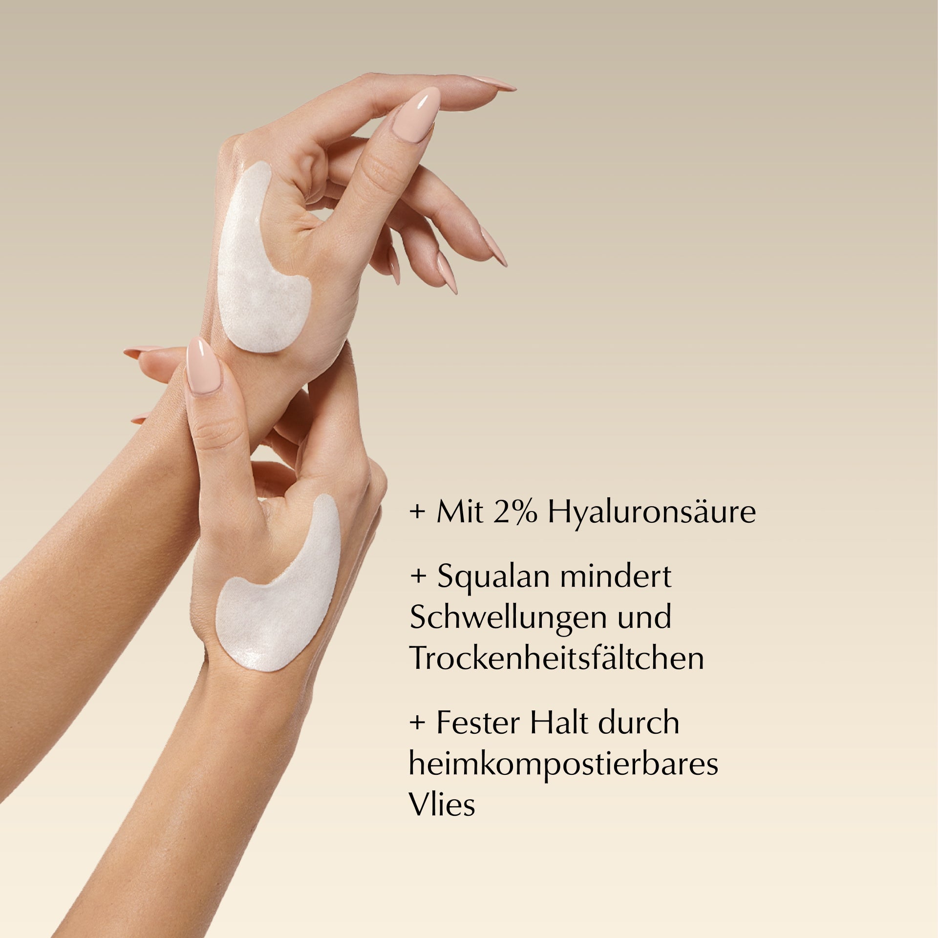 augenpads sensible haut, Produkt in Hand, HEJ ORGANIC